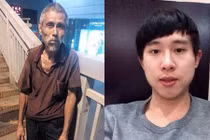 Phẫn nộ nam thanh niên đánh cụ già ăn xin giữa phố