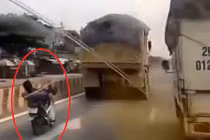 “Đứng tim” clip lái xe bằng chân, lạng lách trên đường