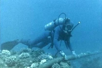 Đã hàn xong mối đứt cáp quang biển AAG