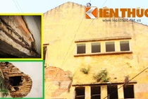 Phát hoảng chung cư nứt tường, trần thủng toác ở Hà Nội