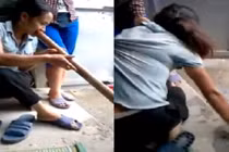 Sửng sốt cảnh “nữ quái” phê thuốc lào