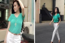 Bà Tưng kín đáo, múa phụ họa “Cơn mưa ngang qua“