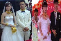 Trĩu cổ, sái tay vì vàng... đám cưới khoe của nhất VN
