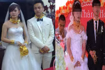 Trĩu cổ, sái tay vì vàng... đám cưới khoe của nhất VN