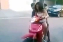 Thiếu nữ tập lái xe, bốc đầu kinh sợ