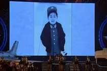 Hình ảnh Kim Jong-un 4 tuổi trên truyền hình Triều Tiên