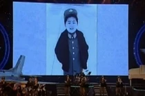 Hình ảnh Kim Jong-un 4 tuổi trên truyền hình Triều Tiên