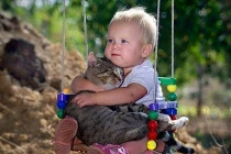 Trẻ con yêu mèo cực kỳ dễ thương