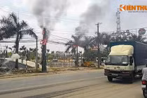 Cột điện tự phát nổ, bốc cháy bí ẩn ở Thái Nguyên