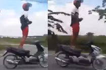 Thót tim cảnh quái xế tham gia giải đua “bát hương mở rộng“