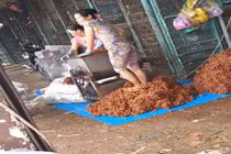 Kinh hãi sạp làm me vắt bằng chân