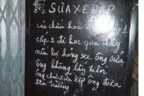 Xúc động chuyện ông lão sửa xe miễn phí cho học sinh