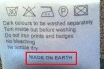 Ảnh cười Facebook: Sản xuất tại... Trái đất