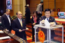 Chiều nay Quốc hội Việt Nam công bố phiếu tín nhiệm