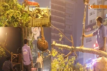 Hà Nội trồng lại cây xanh trong đêm trên đường Nguyễn Chí Thanh