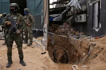 Cận cảnh đường hầm được cho là trung tâm chỉ huy của Hamas