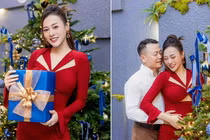 Đường cong quyến rũ của mẹ bầu Phương Oanh trước thềm Giáng sinh