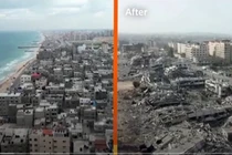 Xót xa hình ảnh thành phố Gaza trước xung đột và hiện tại