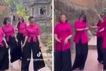 Phản cảm clip 4 nữ nhân uốn éo tại nơi an nghỉ của 1.000 tăng ni