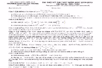 Đề thi thử THPT quốc gia 2015 môn Toán tỉnh Thừa Thiên Huế