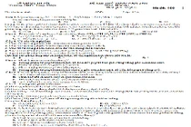 Đề thi thử THPT quốc gia 2015 môn Hóa học và đáp án