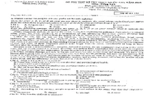 Đề thi thử THPT quốc gia 2015 môn Tiếng Anh và đáp án