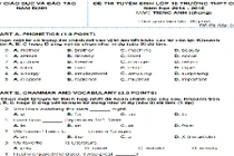 Đề thi thử vào lớp 10 môn Tiếng Anh chuyên Lê Hồng Phong 