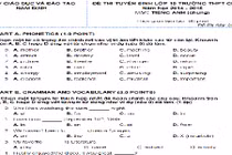 Đề thi thử vào lớp 10 môn Tiếng Anh chuyên Lê Hồng Phong 