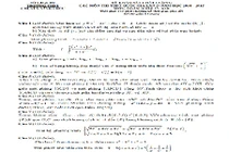 Đề thi thử THPT quốc gia môn Toán chuyên Vĩnh Phúc và đáp án