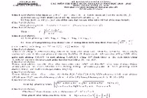 Đề thi thử THPT quốc gia môn Toán chuyên Vĩnh Phúc và đáp án