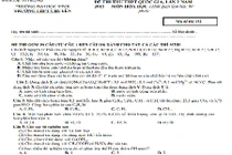Đề thi thử THPT quốc gia môn Hóa chuyên ĐH Vinh và đáp án