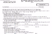 Đề thi thử THPT quốc gia môn Hóa chuyên ĐH Vinh và đáp án