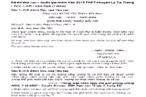  Đề thi thử THPT quốc gia 2015 môn Văn Chuyên Lý Tự Trọng 