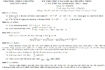 Đề thi thử vào lớp 10 môn Toán THPT chuyên Nguyễn Huệ lần 3