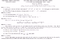 Đề thi thử vào lớp 10 môn Toán THPT chuyên Nguyễn Huệ lần 3