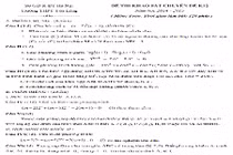 Đề thi thử THPT quốc gia 2015 môn Toán ở Hà Nội