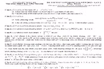 Đề thi thử THPT quốc gia 2015 môn Toán THPT Bắc Yên Thành