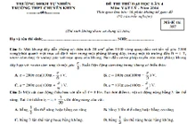 Đề thi thử THPT quốc gia 2015 môn Lý chuyên KHTN và đáp án
