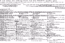 Đề thi THPT quốc gia môn Tiếng Anh năm 2015 mã đề 582 và đáp án