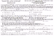 Đề thi thử THPT quốc gia 2015 môn Vật Lý chuyên Nguyễn Huệ lần 4