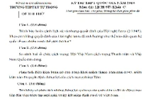 Đề thi thử THPT quốc gia 2015 môn Lịch Sử tỉnh Bình Định