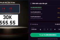 Biển số 30K-555.55 trúng đấu giá gần 14,5 tỷ đồng