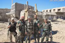 Ảnh quân đội Syria đánh trả phiến quân ở quận Al-Qaboun 