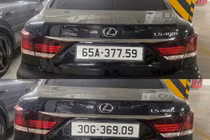 Hà Nội: “Xe sang” Lexus lắp chế độ lật biển, dùng biển số giả