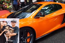 Cả phố "xôn xao" xem chồng Ngọc Thạch lái siêu xe 16 tỷ 