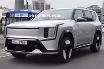 Kia EV9 chạy điện lộ diện trên đường thử, hé lộ thời điểm ra mắt