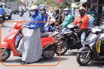 Phụ nữ đi xe máy, cẩn thận các loại váy chống nắng mùa hè