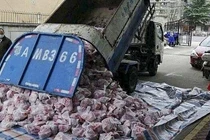 Quan chức Vũ Hán bị sa thải sau khi dùng xe rác chở thịt cho dân