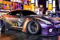Nissan GT-R R35 Liberty Walk phong cách Joker trên phố Mỹ