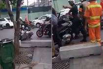 Video: Thành viên CLB Môtô Quận 5 va chạm với người đi đường